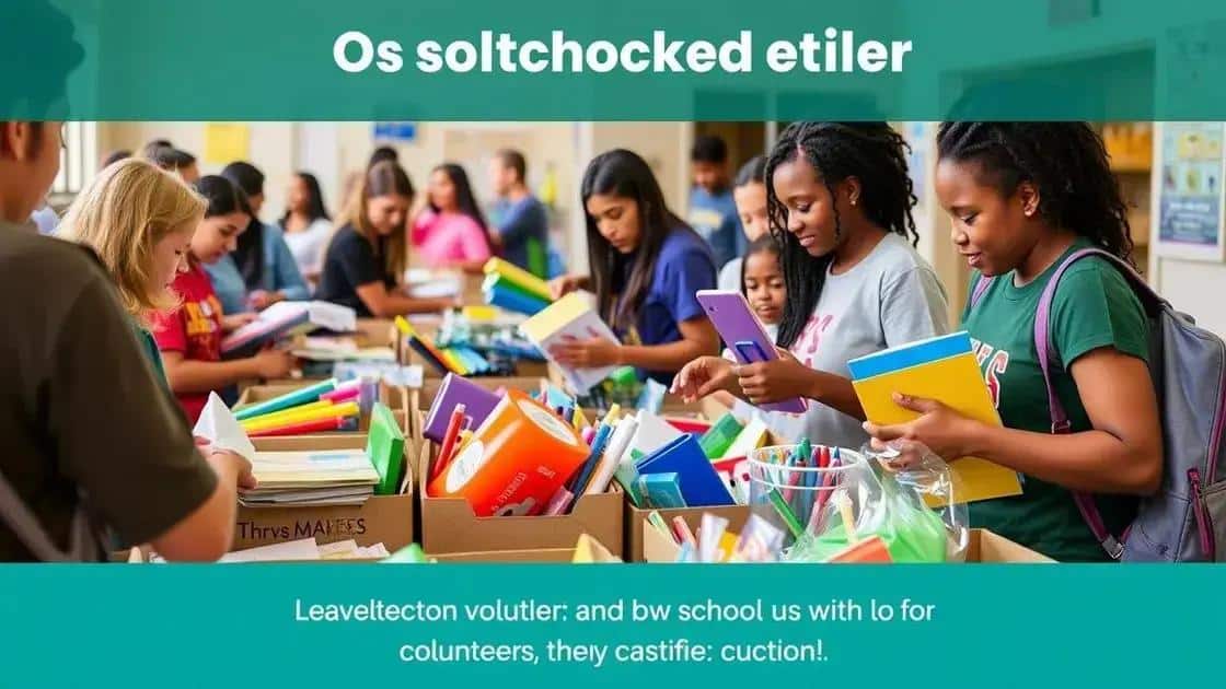 Ways to contribute to free school supply initiatives