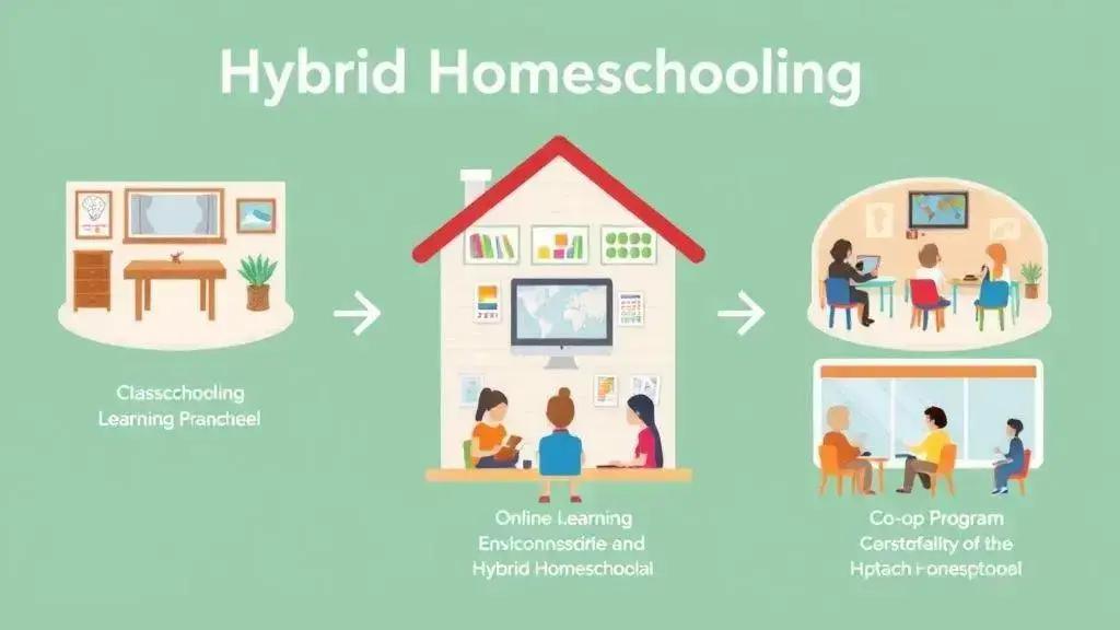 Common structures of hybrid homeschooling