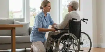 Elderly veteran receiving compassionate long-term care assistance