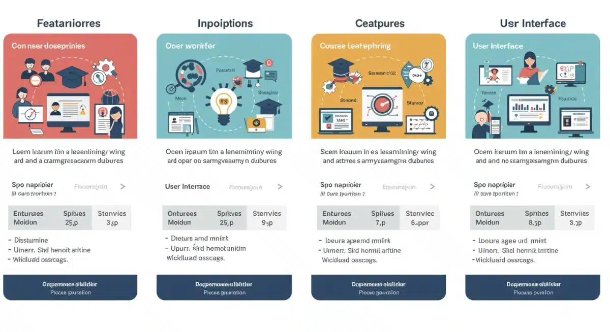 Infographic comparing features of top online learning platforms