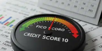 Credit score meter showing FICO Score 10 changes impacting lending rates in 2026