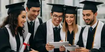 Recent graduates planning their finances with new student loan repayment options.