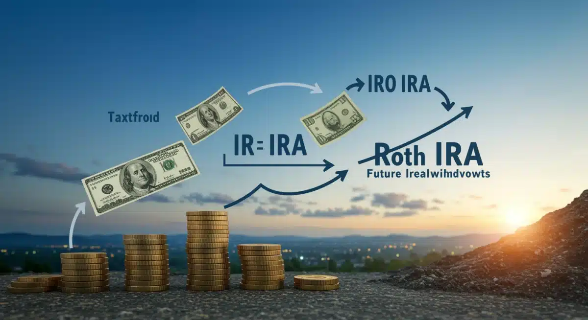 Visualizing the flow and benefits of a Roth IRA conversion