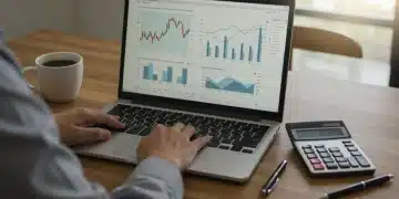 Person planning 401(k) contributions on a laptop for 2026 retirement savings