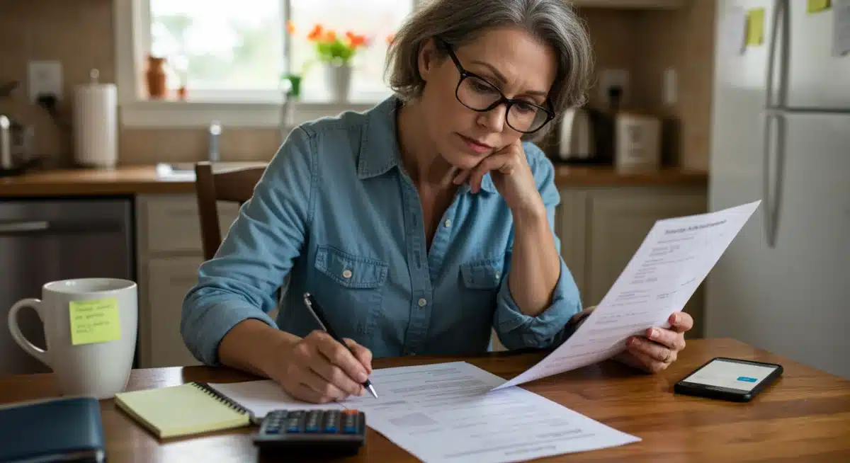 Person filling out LIHEAP application forms