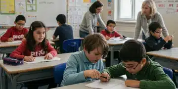 Diverse students in an inclusive classroom setting