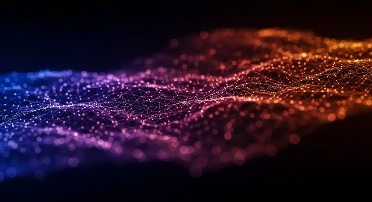 Abstract visual of blockchain technology for secure transactions