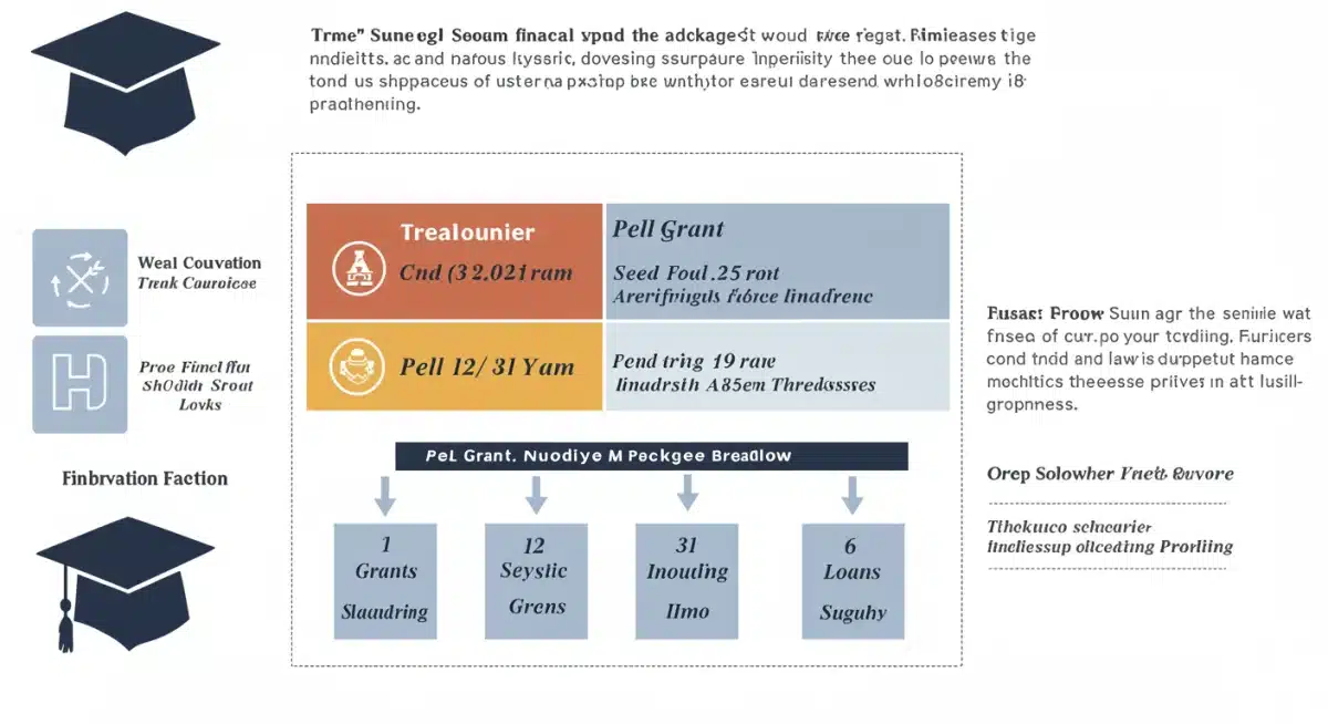Infographic showing a comprehensive financial aid package