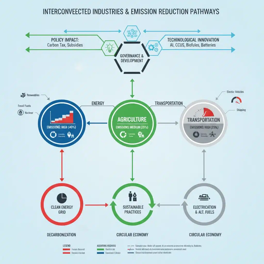 Infographic illustrating the impact of federal climate regulations across industries.