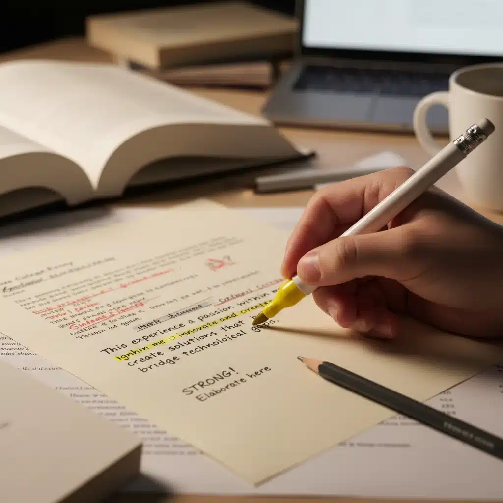 Revising and refining a college essay draft for impact