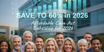Diverse group benefiting from ACA subsidies in 2026, showing financial relief for health insurance.